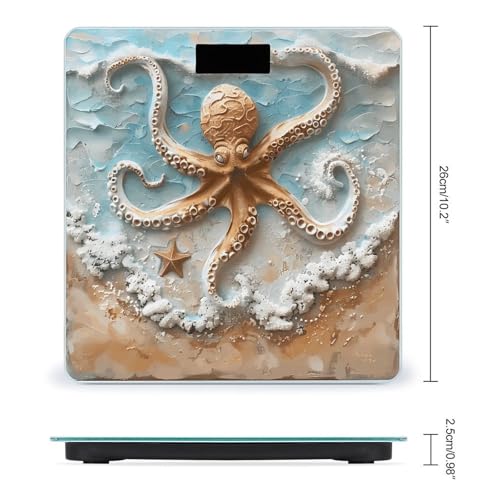 Báscula digital de baño con diseño de playa miniatura 2