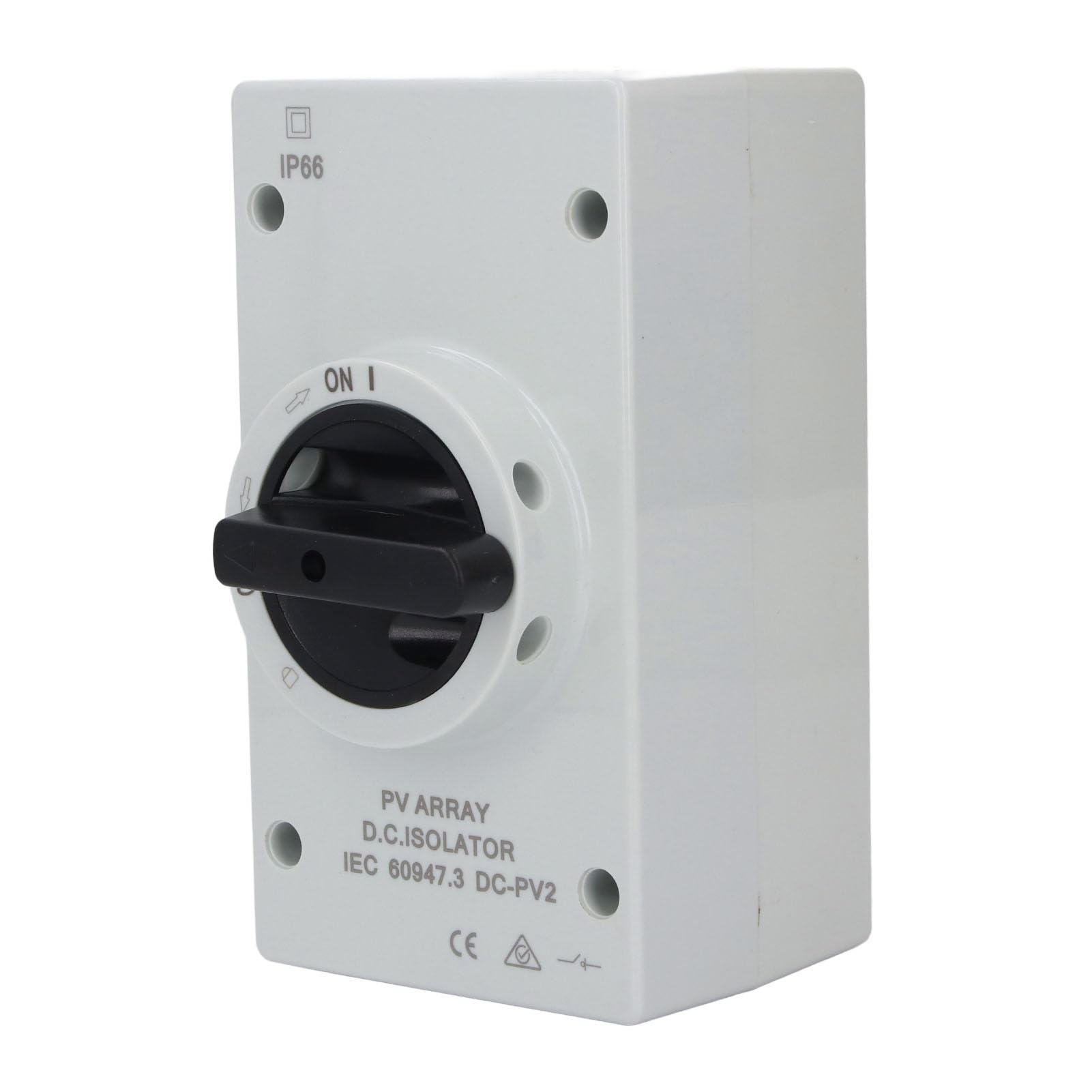 Ejoyous Sezionatore CC Fotovoltaico IP66 PC Sezionatore CC Fotovoltaico 1000 V 32 A Design Compatto con Serratura per Sistemi Solari Collegati Alla Rete di Barche RV e Fuori Rete