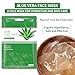 Aloe Vera Soothing Mask Hydrating Face Masks Skincare Moisturizing Facial Sheet Mask Skin care for Dry, Oily, Sensitive Skin Face Mask for Acne, Sun Care, Calming, Refreshing 25ml/0.88oz, 10 Pack