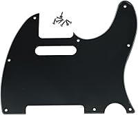 Vista 18 de KAISH Carcasa de 8 agujeros para guitarra Tele, placa antiarañazos TL, mate negro, 1 capa, para Telecaster de EE. UU./México