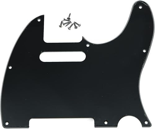 Miniatura 49 de KAISH 8 agujeros Tele Guitarra Golpeador TL Pick Guard Scratch Plate para Estados Unidos/México Telecaster/Tele Negro 1 Capa