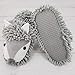 ofoot Womens & Childrens Cute Warm Fuzzy House Slippers Adult Furry Animal Shoes Non Slip Rubber Sole,Monkey Rabbit Koala Fox Owl Cat Lion Bunny Gorilla (Grey Fox,US 8-10