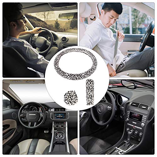 Wakauto 3 PeÃ§as Volante Tampa Quente Volante AutomÃ³vel TravÃ£o de MÃ£o MudanÃ§a de Marcha Macia Ca