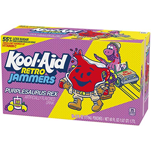 Image of Kool-Aid Retro Jammers Purplesaurus Rex Ready-To-Drink Soft Drink, 10 ct. Box (Pack of 4)