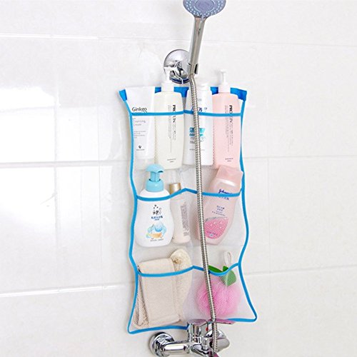 NANAN Quick Dry Hanging Bath Organizer with 6 Pockets, Hang on Shower