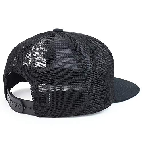 Armycrew Youth Kid's Thin Blue Line American Flag Patch Flat Bill Snapback Trucker Cap2