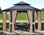 AMERLIFE 13X15FT Hardtop Gazebo, Hexagon Metal Patio Gazebo, Double Tiered Patio Pavilion with Aluminum Foot, Dual Rails, Ceiling Hook and Bench for Patio, Garden, Backyard Shade