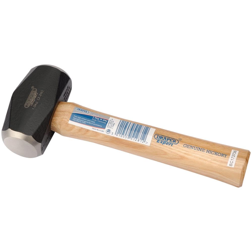 Draper 1 Kg 51281 Expert Hickory Shaft Club Hammer, 1Kg