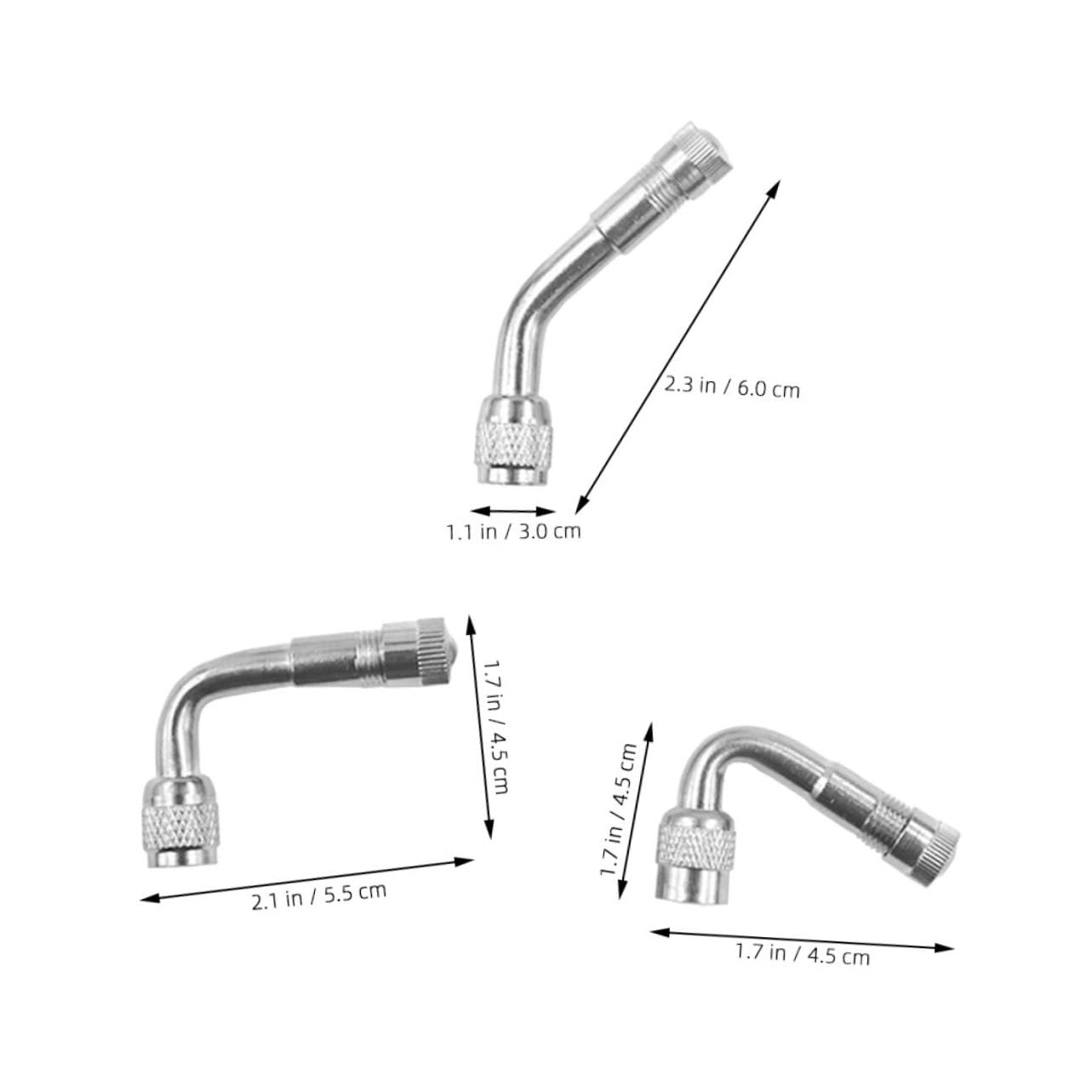 WOONEKY 6pcs Valve Stem Extension Rods for Easy Tire Inflation Compatible with Cars Motorcycles Rvs Durable and Sturdy Design for Convenient Access to Hard to Reach Tire Valves