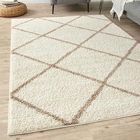 THE RUGS Shaggy Modern Moroccan Design Rug Cover