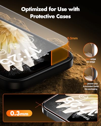 Image of UNBREAKcable for iPhone 15 Pro Screen Protector [Quick-Installation Box] 3-Pack 9H+ Hardness Shatterproof Tempered Glass [99.99% HD Clear] [Case Friendly] [Bubble Free] for iPhone 15 Pro 6.1 inch