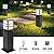 Outdoor Bollard Light IP65 Waterproof Landscape Pathway Lights, Heavy Duty Steel, Stable Widened Base, E27 Lampholder, Modern Ground Light Bollard for Lawn, Patio, Courtyard, Driveway, Oblong 1pack