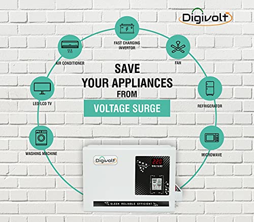 Image of Digivolt D690VM 5KVA 90V-300V 4000W Heavy Duty Mainline Voltage Stabilizer for Home, Load 20 Amps (White)