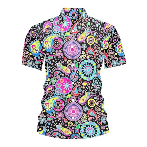 Haut disco classique en couleurs bloquées pour homme coupe grande taille