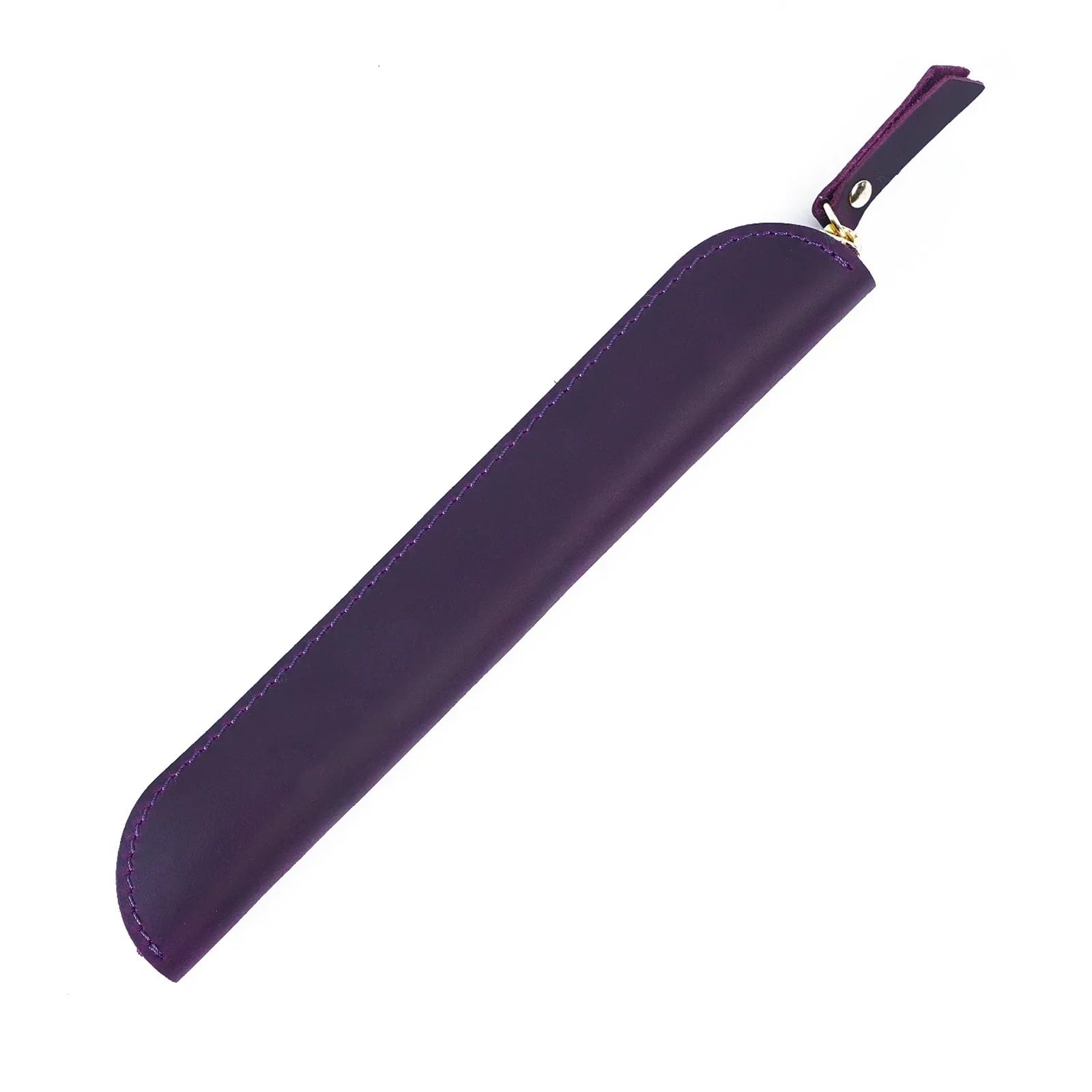 Mlyvax Genuine Leather Pencil Holder - Zippered Pen Case Stationery Pouch Vintage Cowhide Pen Bag for School Office and Travel(32pcs)