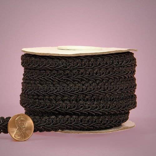 Black Gimp Braid Trim, 5/8" X 10yd