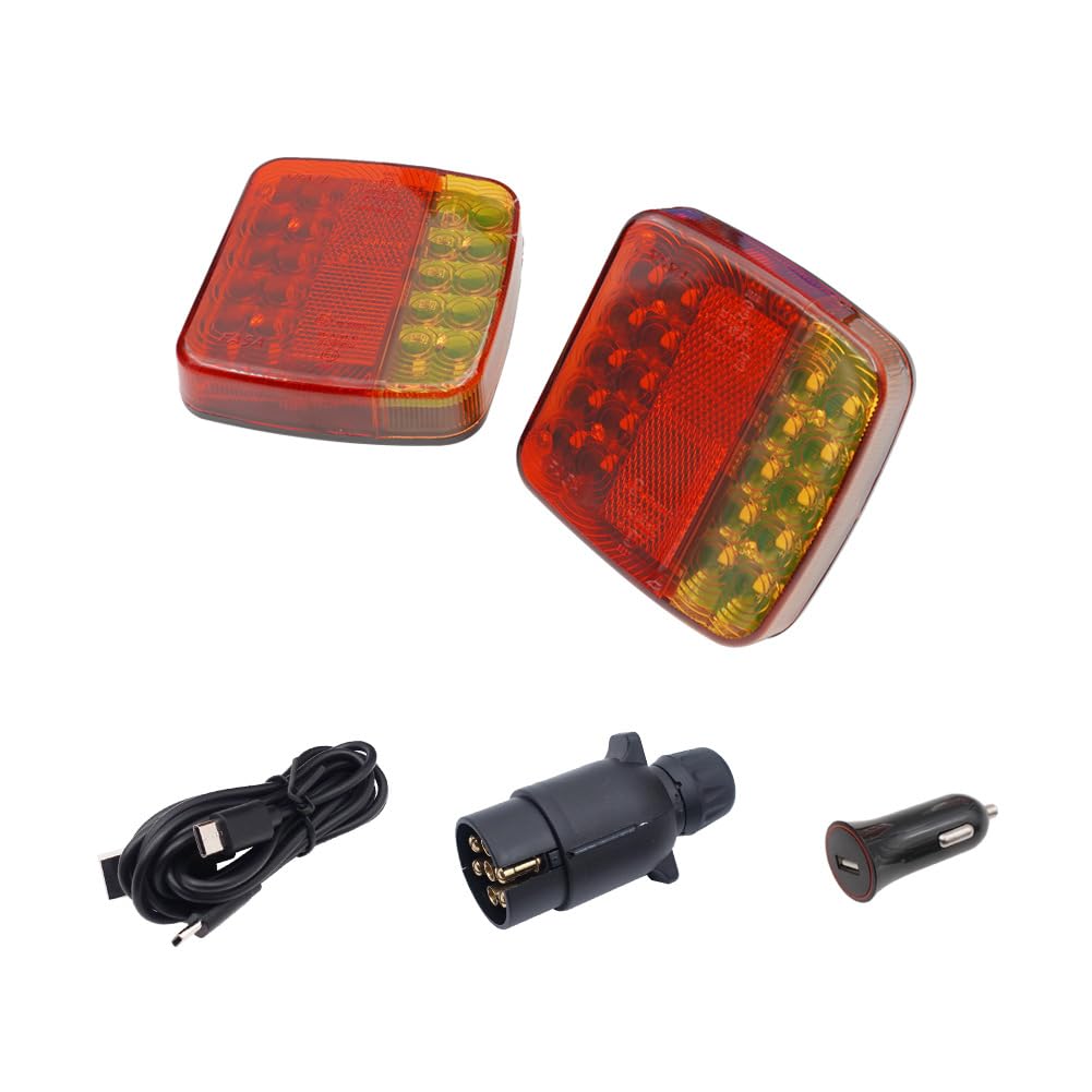 2025 Magnetic Wireless Trailer Lights - Portable LED Tow Lights Kit for Trucks, Boats, RVs & Vehicles - Easy Installation for Maximum Safety