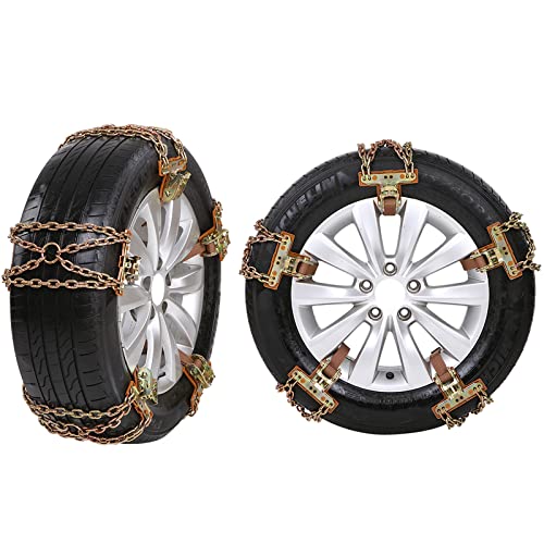 Snow Chain Security Tire Chains For Passenger Car Heavy Duty Thickened Tire Traction Chain, 8 Pack #TOP18