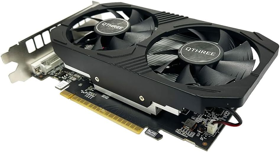 SAPLOS GeForce GTX 1050 Ti Scheda Grafica, 4G, 128 Bit, GDDR5, DisplayPort, HDMI, DVI-D Outport, Scheda Video Desktop per PC, PCI Express X16 3.0 con Doppia Ventola per Computer Gaming GPU, DirectX 12