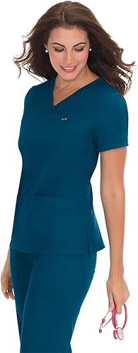 Delantal Koi, para mujer, modelo NICOLE, super cómodo, estilo pulóver, con ribete de canalé.