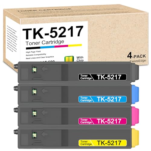 Image of TK5217 TK-5217 Toner Cartridge 4-Pack TK-5217K TK-5217C TK-5217M TK-5217Y