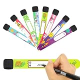 10 Piezas Pulsera Seguridad Anti perdida Pulsera de Emergencia Impermeable Reutilizable,Pulsera Identificativa Niños + Marcador,Pulseras de Identificación,Pulsera Seguridad Niños