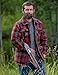 Legendary Whitetails Men's Standard Tough As Buck Sherpa Lined Flannel Shirt Jacket, Rugged Red Plaid, Medium