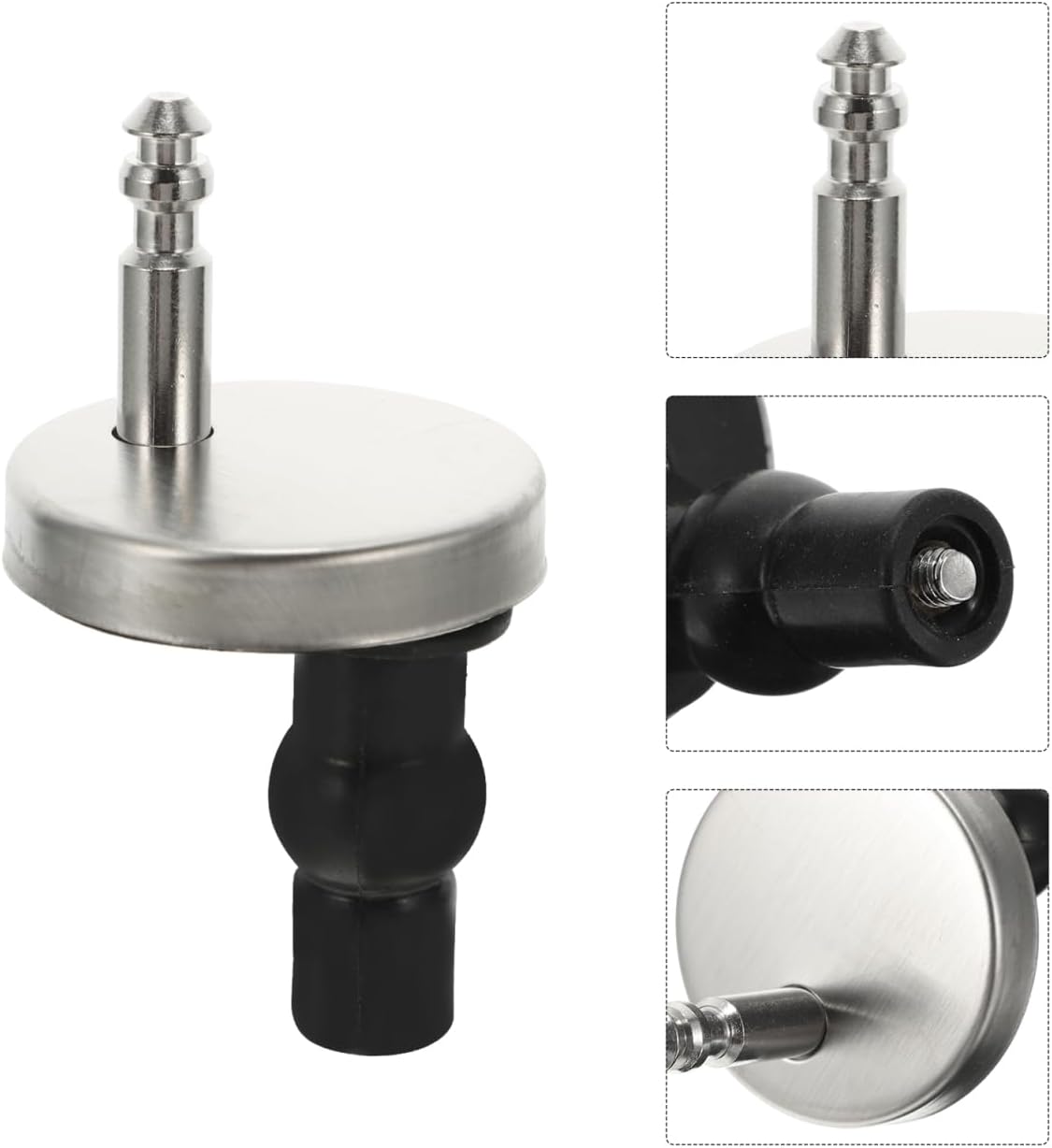 Housoutil Toilet Seat Hinge, 2PCS Quick Release Top Hinge Fixings, 45mm B Type Toilet Seat Fixings parts Screws for Secure Installation and Replacement