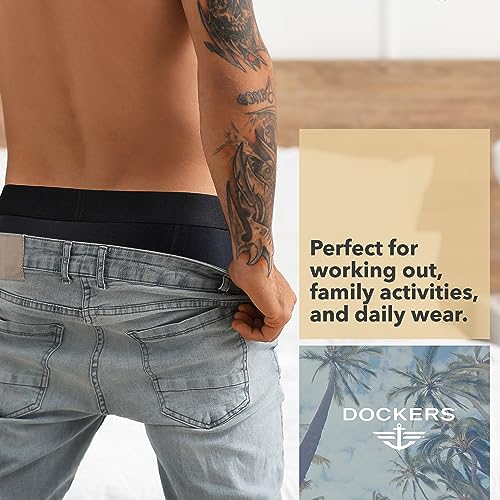 DOCKERS Mens Boxer Briefs Breathable Cotton Underwear for Men Pack of 5 - image 4