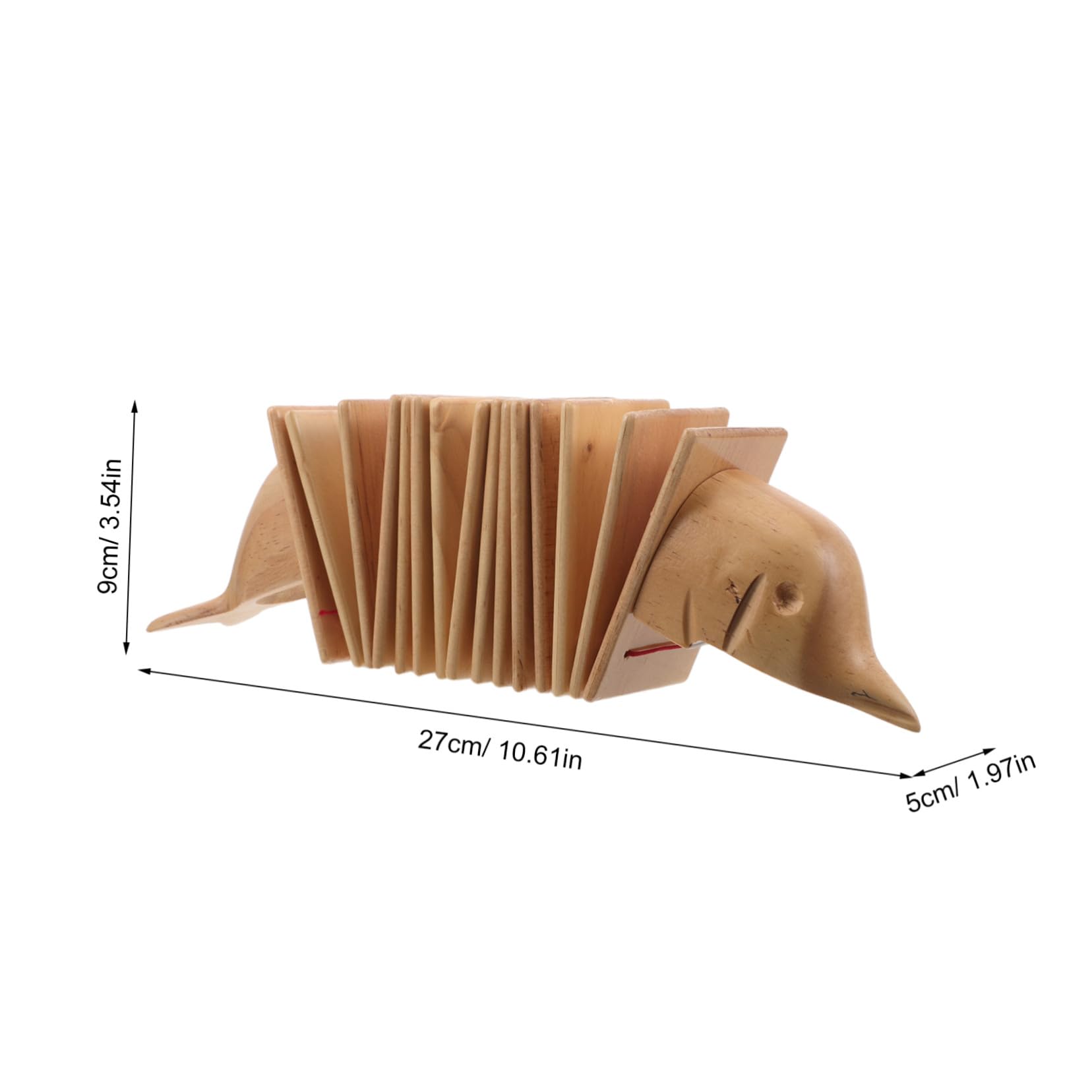 Batacchio Musicale in Legno a Forma di Delfino, Khaki | Giocattolo Musicale che Bussa, per Piccoli Strumenti Musicali e Strumenti per Piccoli, Festa Scuola Decor