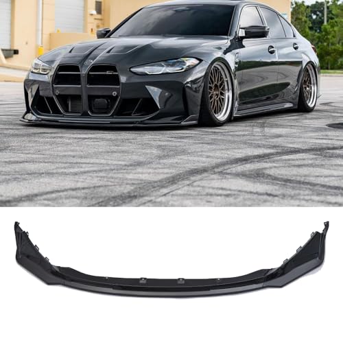 Front Bumper Lip Splitter For BMW G80 M3 G82 M4 2021-2026 V Style (Gloss Black)