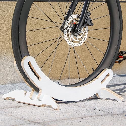 Soporte para bicicletas de suelo de diseño compacto y estructura estable de madera 3
