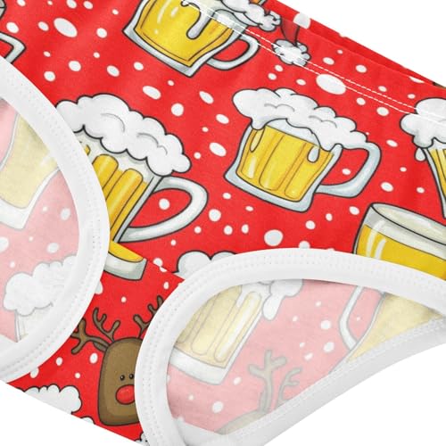 Festive Cartoon Beer Deer Red Toddlers Underwear Floral 2t Cotton Panties Little Girl Animal Kids Undies Briefs4