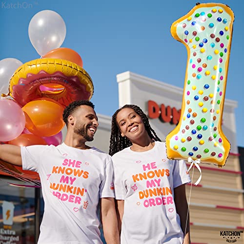 Image of KatchOn Number 1 Donut Balloon 40 Inch Sweet One Birthday Party Decorations | Donut 1 Balloon for First Birthday, Number 1 Balloon, Anniversary Decorations Supplies, 1st birthday decorations Boy, Girl