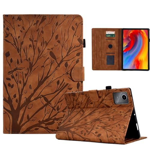 Protection antichoc Lenovo Idea Tab TB336ZU étui portefeuille cuir marron