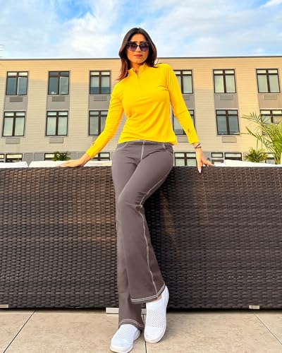 Image of G4Free Bootcut Yoga Pants with 4 Pockets Flare Leggings for Women High Waisted Casual Dress Pants
