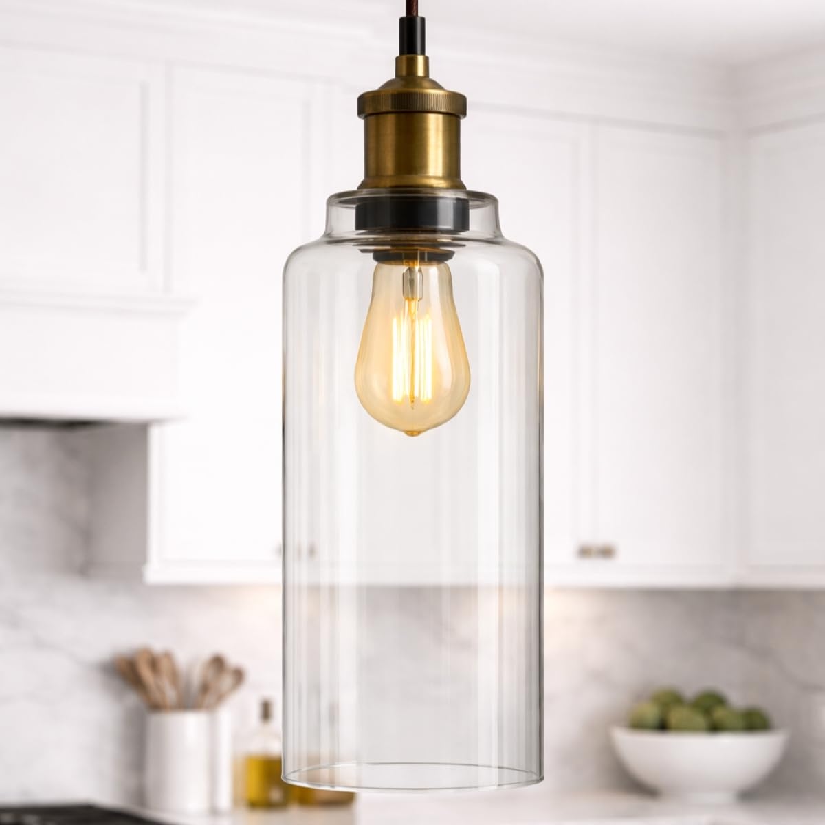 CGC Lighting - Margot Cylinder Glass Lampshade - Clear