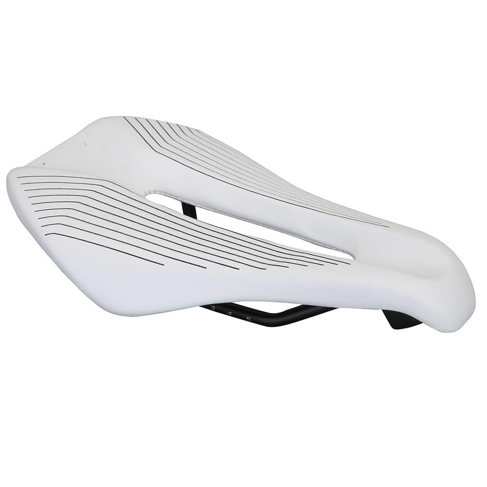 VFdthR Bike Seat Bicycle Seat Cushion New Riding Equipment Comfortable And Breathable Road Bike Saddle Mountain Accessories(White)