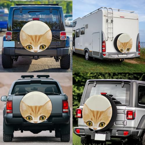 Image of Spare Tire Cover for RV Trailer, Funny Cats Tire Covers Universal Fit for Travel Trailer Camper Jeep RV SUV Truck Waterproof Wheel Cover (16 inch for Diameter 29 inch - 31 inch)