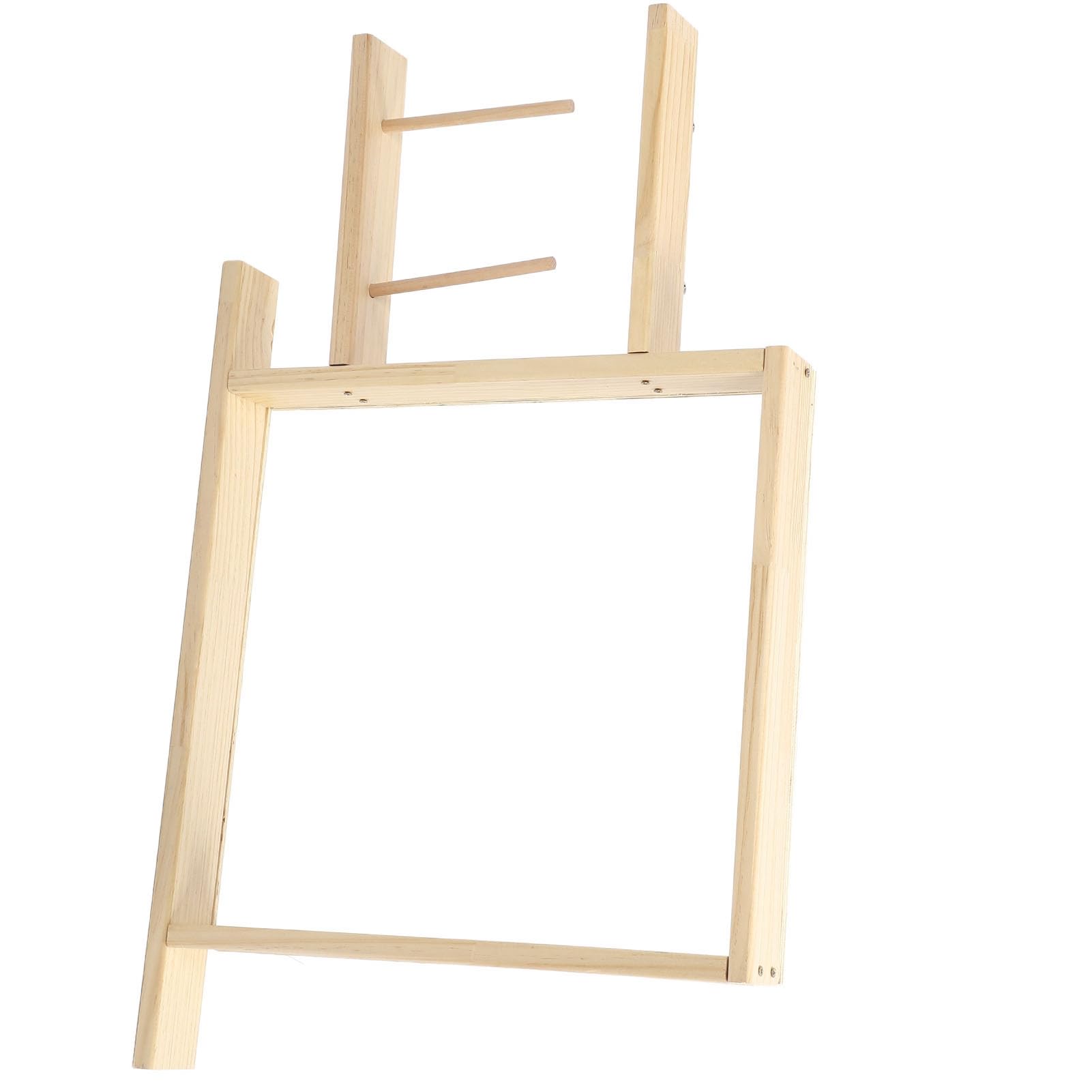 Rug Tufting Frame, DIY Craft Making Stainless Steel Oak Frame,Wooden Electric Area Rugs Wood Texture Easy Installation for Tapestry Sewing Gun Supplies T op Display Crafts Table