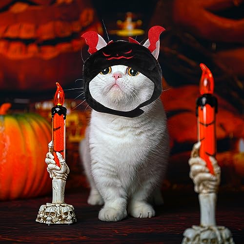 Disfraz Halloween para Perro y Gato Sombrero Diablo Negro miniatura 4