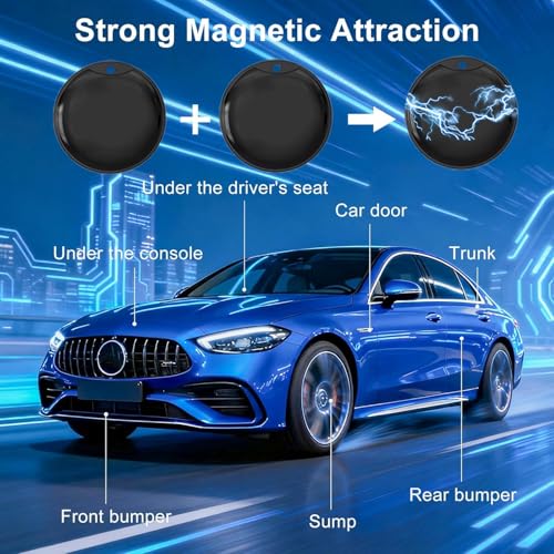 GPS Tracker for Cars, Hidden Magnetic Car GPS Tracker for Vehicles Compatible with iOS & Android, Mini Anti-Theft Tracker with Real-Time Location, No Monthly Fee, No SIM Card Required - Image 4