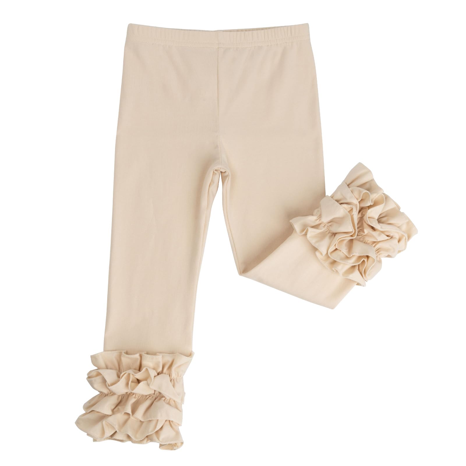 HOOLCHEAN Baby Toddler and Little Girls Cotton Ruffle Leggings