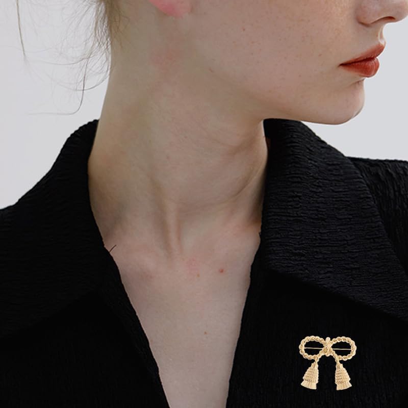 MALOYANVE Ribbon Bow Brooch Pin for Women Elegant Bow Pins Brooch Lapel Pin for Dress Hat Coat Unique Wedding Birthday Christmas Jewelry Gifts image 5