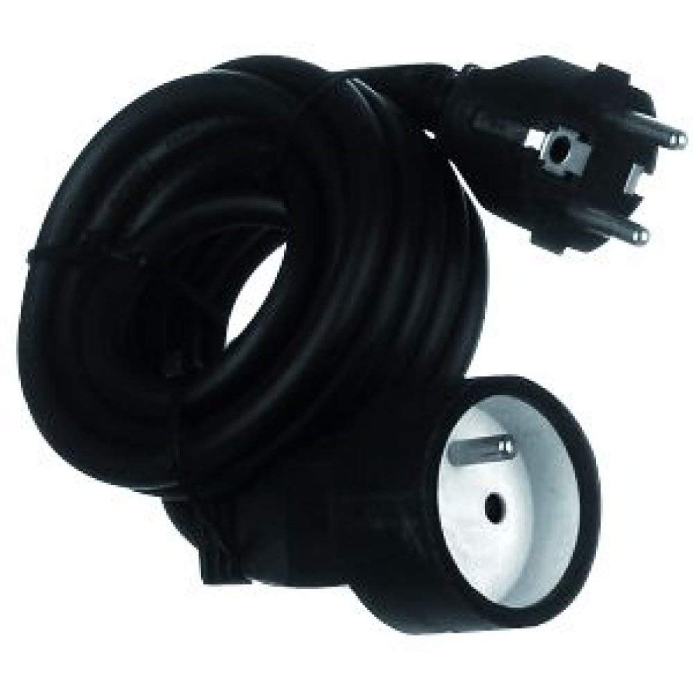 Rallonge Enrouleur Electraline 5m - 16A - 3G1,5 Mm² - Noir - Pour Usage Domestique