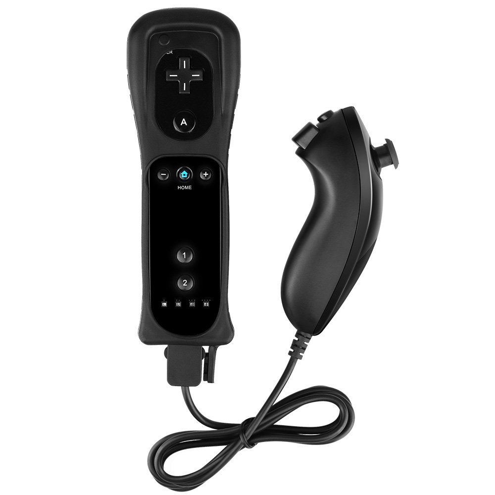 CaaWoo Telecomando con Motion Plus Sensor e Nunchuck Controller Kit per Wii U e Wii.