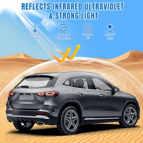 Protector Solar Interior Elegante y Reflectante para Ventana Trasera Mercedes GLA 2