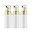 Tekson 2 OZ Foam Bottle with Gold Pump, Empty Travel Foaming Dispensers for Soap, Shampoo (3pcs, Gold)