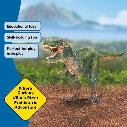 Image of Schleich Dinosaurs - 11 inch Tyrannosaurus Rex Dino Figurine - Kids 4+ | 14525 | Dinosaur Figurine, Realistic Animal Toys, Dino Figure for Boys and Girls, Screen-Free Imaginative Pretend Play