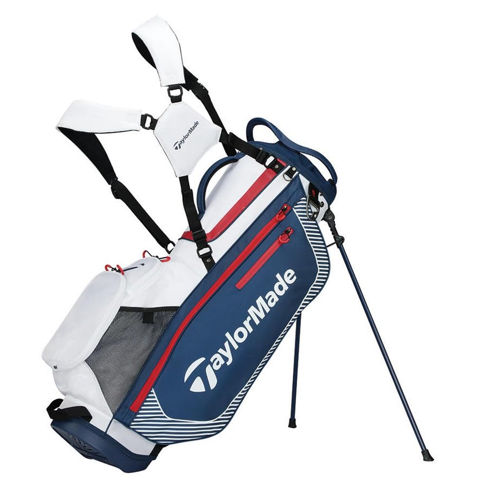 TaylorMade Golf Pro Stand Stand Bag White/Navy/Red Men's Caddy Bag
